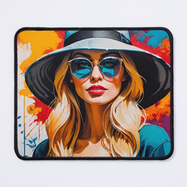 Item preview, Stunning Blonde Bombshell in Hat and Shades designed and sold by GrizzlyCollective.