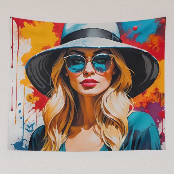 Item preview, Stunning Blonde Bombshell in Hat and Shades designed and sold by GrizzlyCollective.