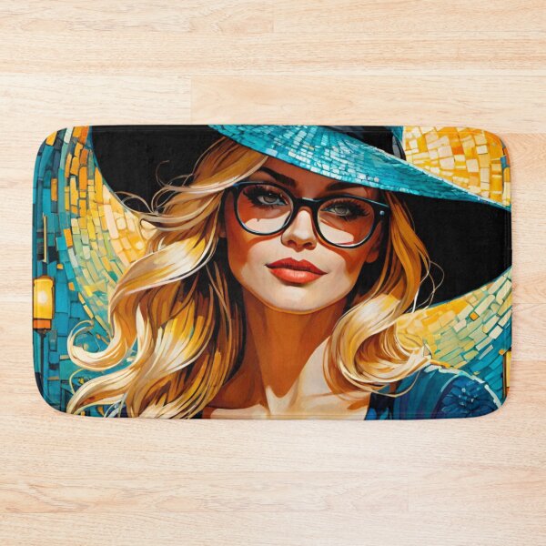 Item preview, Gorgeous Blonde Beauty with Hat, Shades, and Red Lips designed and sold by GrizzlyCollective.