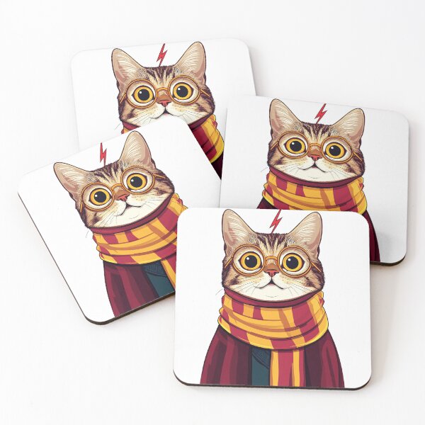 Item preview, Potter Cartoon Wizard Magic Fantasy, magical cat designed and sold by Innamalinka.