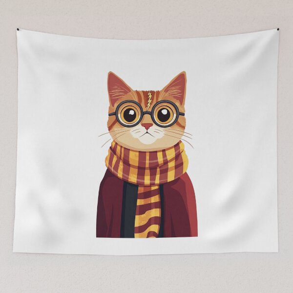 Item preview, Potter Cartoon Wizard Magic Fantasy, magical cat designed and sold by Innamalinka.