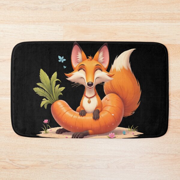 Item preview, Adorable Kawaii Fox with Carrot Tail designed and sold by Itsheartshop.