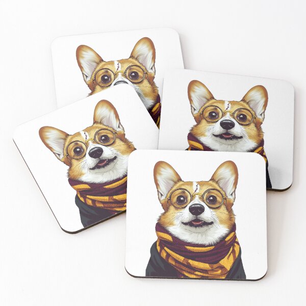 Item preview, Potter Cartoon Wizard Magic Fantasy, magical  corgi designed and sold by Innamalinka.