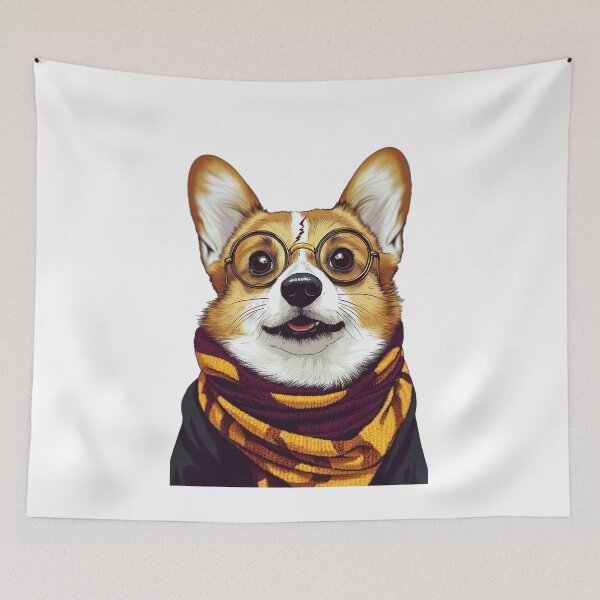 Item preview, Potter Cartoon Wizard Magic Fantasy, magical  corgi designed and sold by Innamalinka.