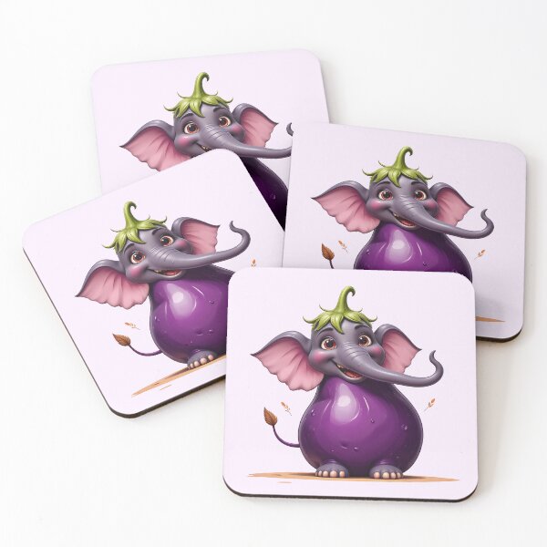 Item preview, Cute Funny Eggplant Elephant designed and sold by Itsheartshop.