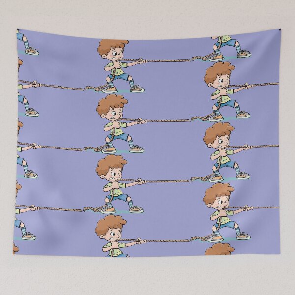 Item preview, boy pulled strongly on one side of the rope designed and sold by duxpavlic.