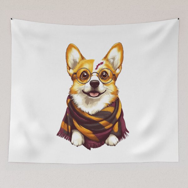 Item preview, Potter Cartoon Wizard Magic Fantasy, magical  corgi designed and sold by Innamalinka.
