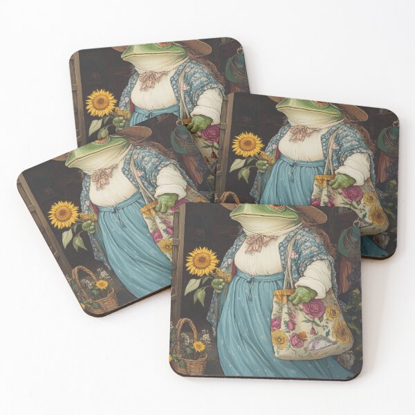 Item preview, Cottagecore Frog Shopper – Vintage Goblincore Aesthetic designed and sold by baucestudio.