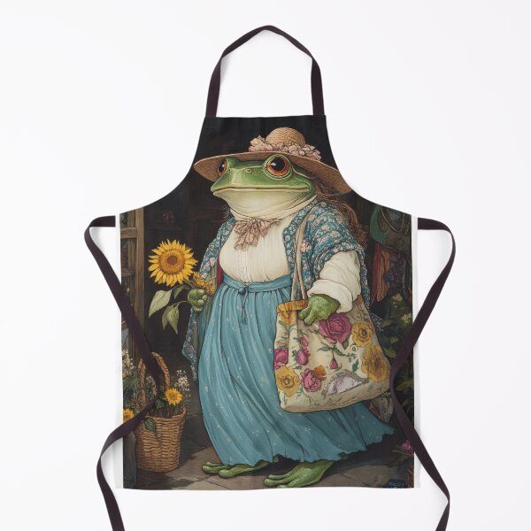Item preview, Cottagecore Frog Shopper – Vintage Goblincore Aesthetic designed and sold by baucestudio.