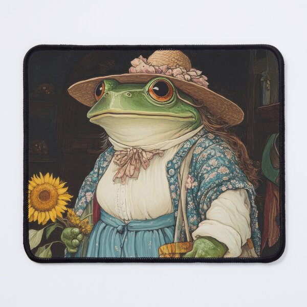 Item preview, Cottagecore Frog Shopper – Vintage Goblincore Aesthetic designed and sold by baucestudio.