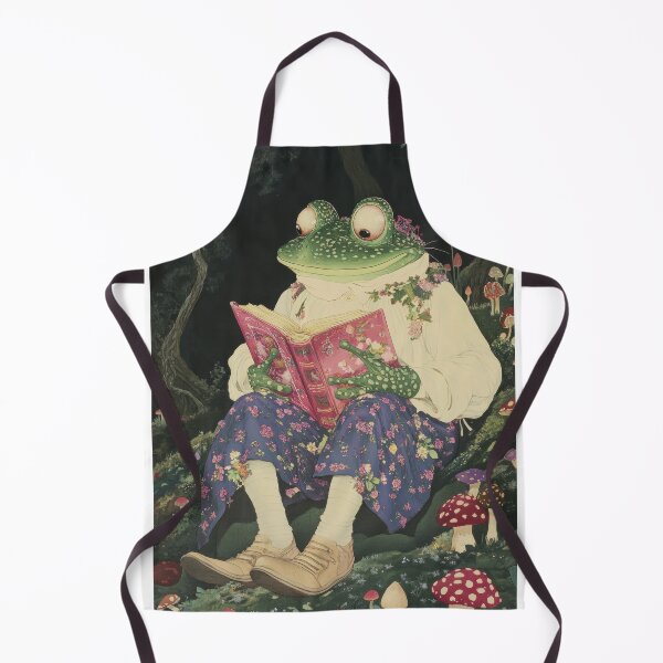 Item preview, Whimsical Mushroomcore Frog – Cottagecore Fairy Tale Aesthetic designed and sold by baucestudio.