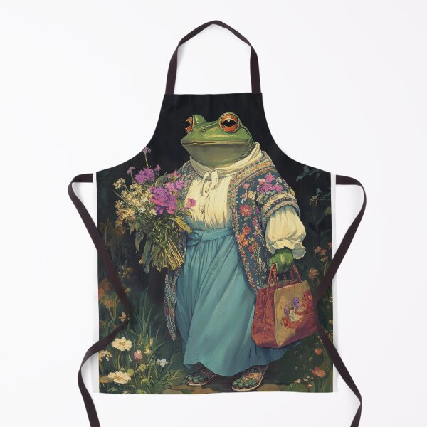 Item preview, Cottagecore Frog with Wildflowers – Whimsical Goblincore Aesthetic designed and sold by baucestudio.