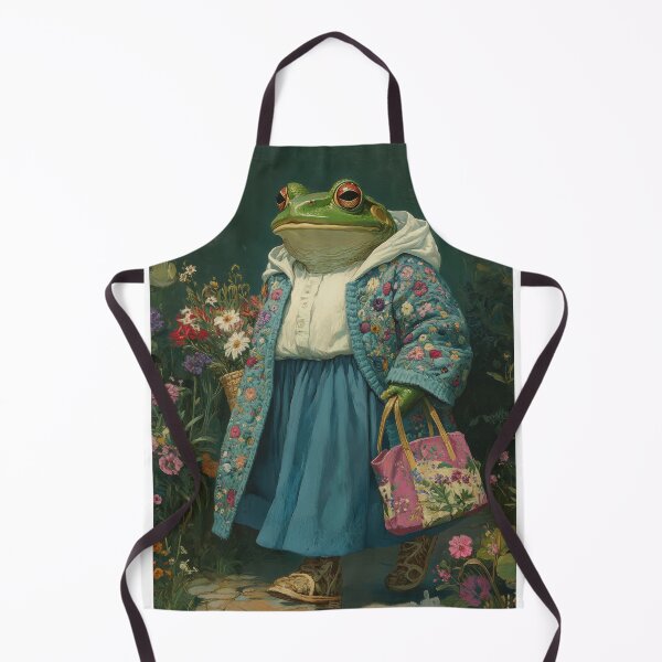 Item preview, Whimsical Cottagecore Frog – Cozy Goblincore Floral Aesthetic designed and sold by baucestudio.