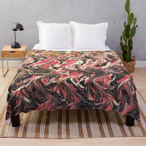 Item preview, Pink black white green Serpentine on Turkish pattern marbled design designed and sold by 2ndBloom.