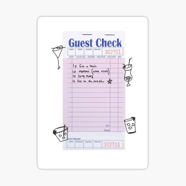 Item preview, Drinks order Print  designed and sold by Hannahbanana003.