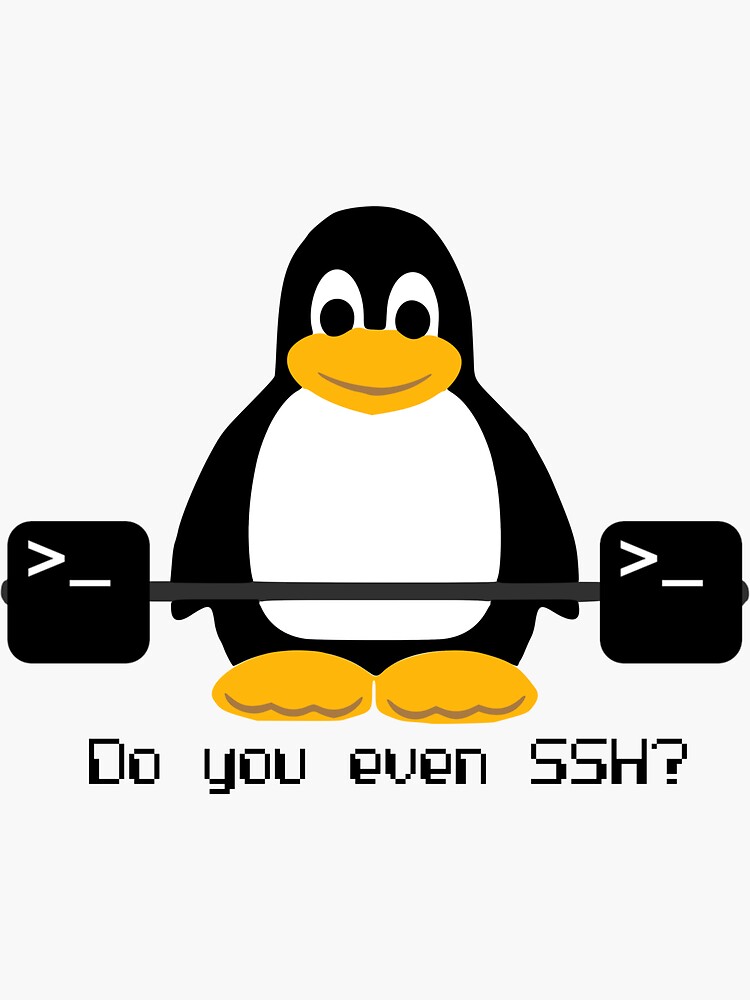 Thumbnail 3 of 3, Sticker, Do you even SSH? designed and sold by thedeo.
