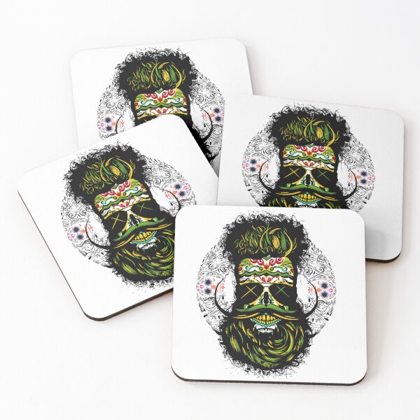 Item preview, Mexican hipster skull bearded beard mustache mustached flourish designed and sold by Achille3777.