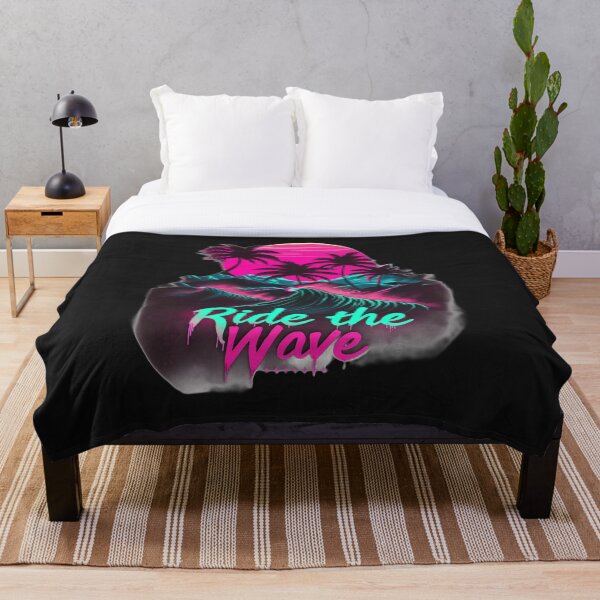 Item preview, Ride the Wave – Neon Synthwave Sunset designed and sold by Zentuary.
