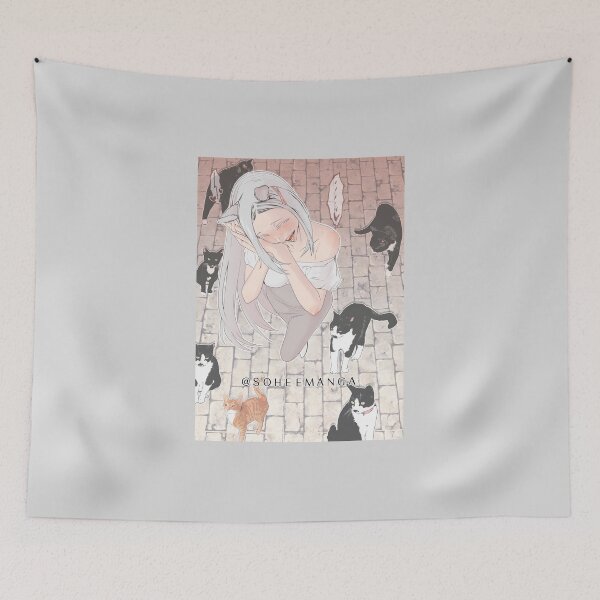 Item preview, cat girl - cartoon style, street cat 2 designed and sold by Soheemanga.