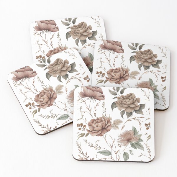 Item preview, Elegant Vintage Watercolor Floral Pattern - Boho Style in Muted Tones designed and sold by AdaMerch.