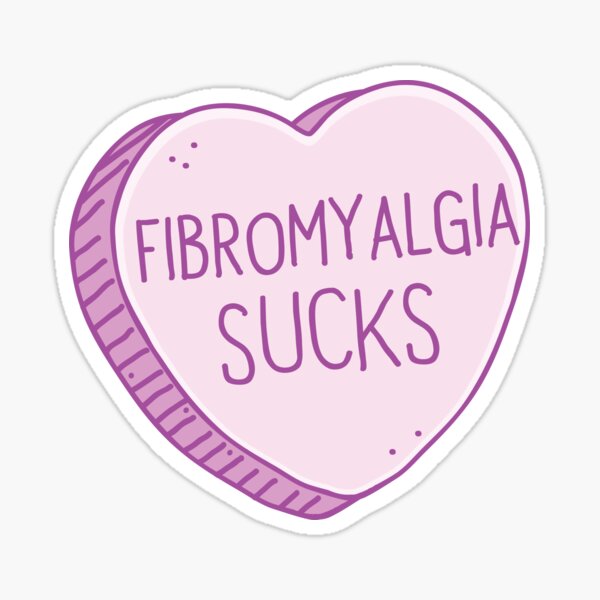Item preview, Fibromyalgia sucks with pink candy heart designed and sold by jazzydevil.