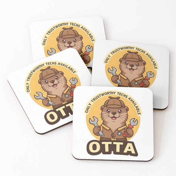 Item preview, Cute Detective Otter Technician Badge Design designed and sold by Hooodify.
