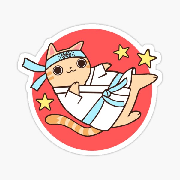 Karate Cat Sticker