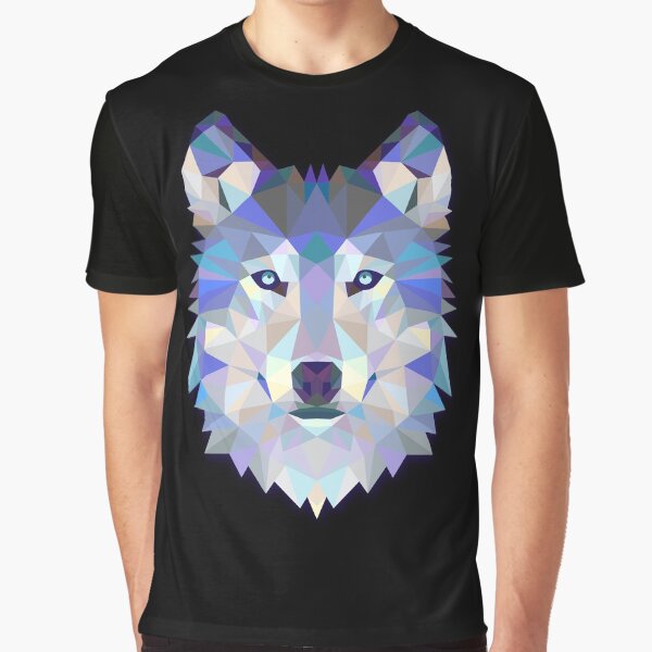 Vista previa del artículo con la obra «Lobo colorido y genial», diseñado y vendido por Twosided.