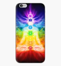 Chakras and energy flow on human body art photo print iPhone Case