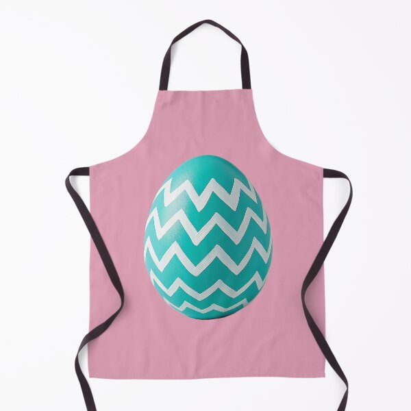Item preview, Greenish blue Easter egg with zigzag pattern designed and sold by FluffyGallery.
