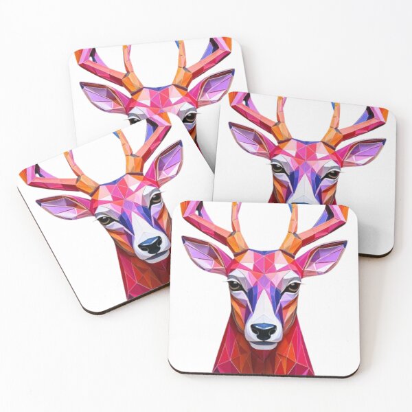 Item preview, Wild Nature – Geometric Deer designed and sold by DehatiCanvas.