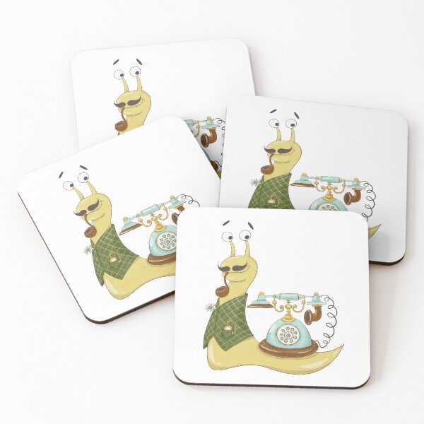 Item preview, Telephone Snail in vintage waistcoat smoking a pipe designed and sold by Catsspirit.