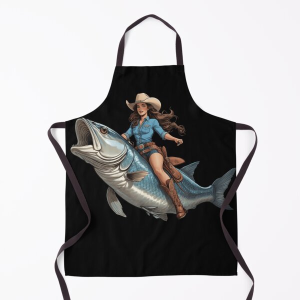 Item preview, Cowgirl Rides a Giant Fish – Western Fantasy Adventure designed and sold by haitrieuic96.