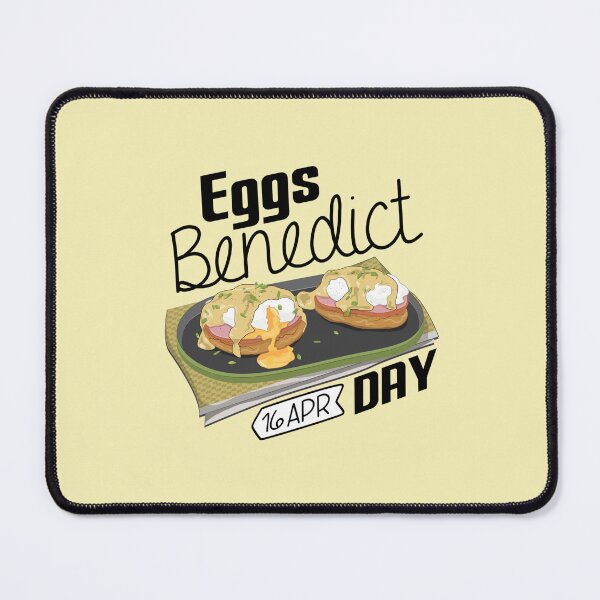 Item preview, 16 April Eggs Benedict Day - Wacky Holidays designed and sold by ChemicalXShop.
