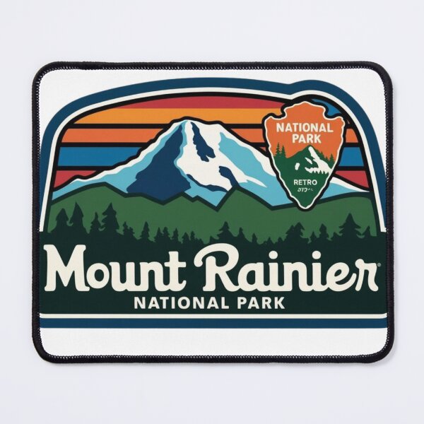 Item preview, A Vintage Travel Art of the Mount Rainier National Park - Washington designed and sold by hemp3x.