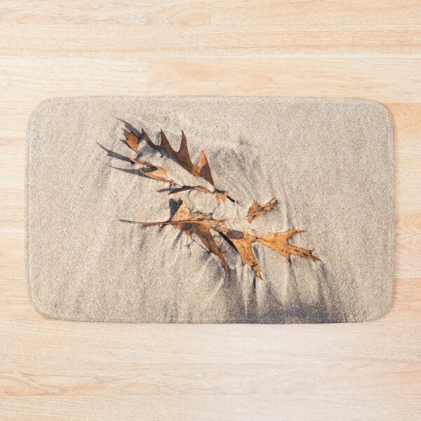 Item preview, Natural Still Life with Two Oak Leafs on Fine Sand designed and sold by Georgia Mizuleva.