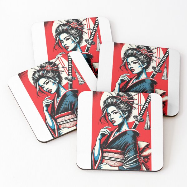 Item preview, Pop art japanese Kimono Beauty  designed and sold by BrownHorse90s.