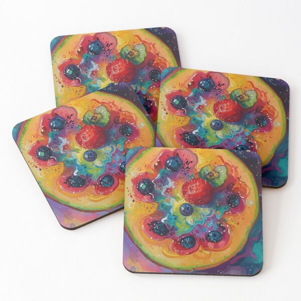 Item preview, Vibrant Abstract Fruit Explosion – Colorful Digital Artwork designed and sold by Moss and Moon Studio.