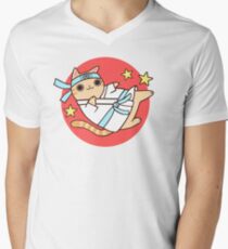 Karate Cat Men's V-Neck T-Shirt