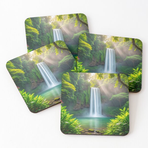 Item preview, landscape, beautiful view, nature, health, amazing, photo, world, tree, forrest, river, water fall, leaves, stone, rock, green, sun light designed and sold by NAVAL00.