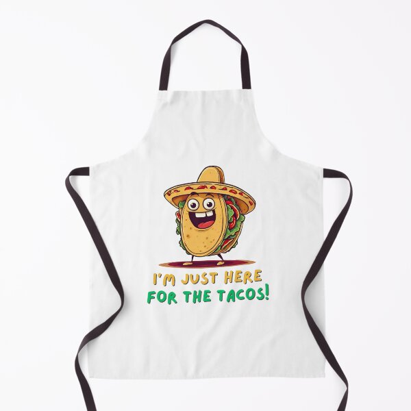 Item preview, I'm Just Here For The Tacos - Cartoon Taco Quote 1 designed and sold by Tom-Johnson.