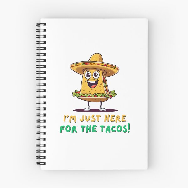 Item preview, I'm Just Here For The Tacos - Cartoon Taco Quote 2 designed and sold by Tom-Johnson.