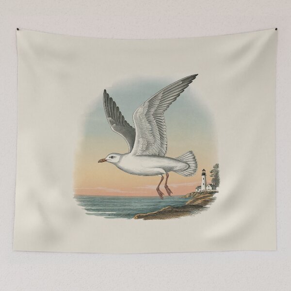 Item preview, Laughing Gull - Leucophaeus Atricilla Vintage Engraving designed and sold by GRABAPSHOP.