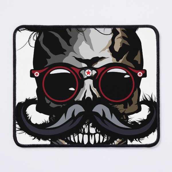 Item preview, hipster skull mustache mustache skull mustache round sunglasses designed and sold by Achille3777.