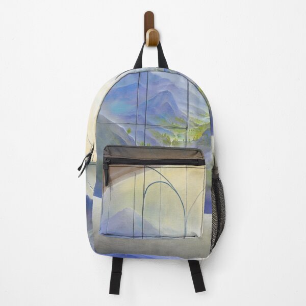 Item preview, Window picture - huge hall with windows and view of blue valley designed and sold by art paintings.