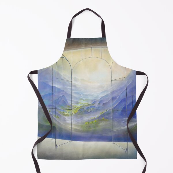Item preview, Window picture - huge hall with windows and view of blue valley designed and sold by art paintings.