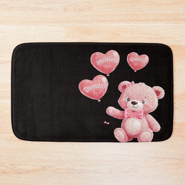 Item preview, Pink teddy bear Mindful Demure Cutesy designed and sold by Hen-C-Art.