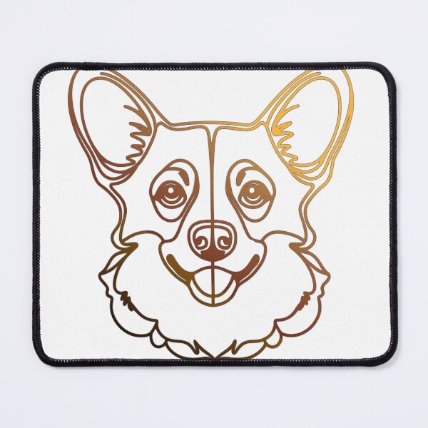 Item preview, Abstract Corgi dog in oneline design designed and sold by hemp3x.