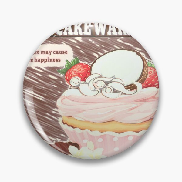 Item preview, RETRO CUPCAKE WARNING designed and sold by Hen-C-Art.