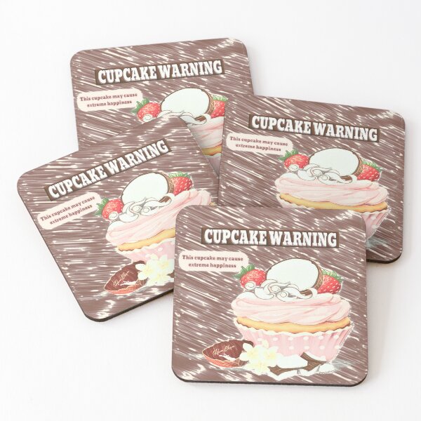 Item preview, RETRO CUPCAKE WARNING designed and sold by Hen-C-Art.